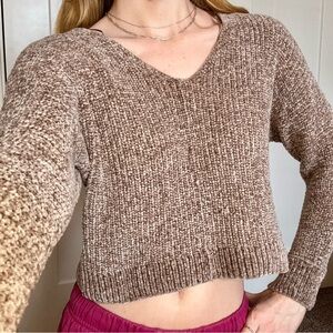 Brown Cropped Sweater